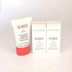 NEW CLARINS RE-BOOST HYDRATING CREAM SAMPLE BUNDLE